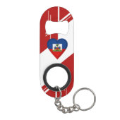 Porte-clé Décapsuleur Drapeau de haïtien du Haïti (Dos)