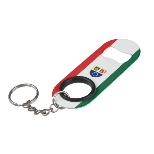 Porte-clé Décapsuleur Drapeau de la Fédération de Bosnie (Devant Angle)