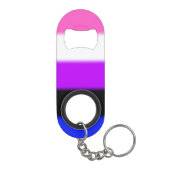 Porte-clé Décapsuleur Drapeau de la Fierté Genderfluide (Dos)