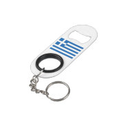 Porte-clé Décapsuleur Drapeau de la Grèce (angle arrière)