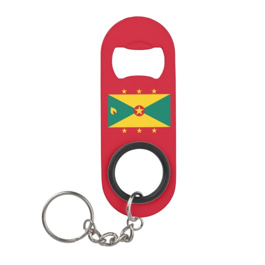 Porte-clé Décapsuleur Drapeau de la Grenade (Devant)