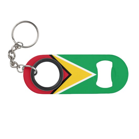 Porte-clé Décapsuleur Drapeau de la Guyane (Devant (Horizontal))