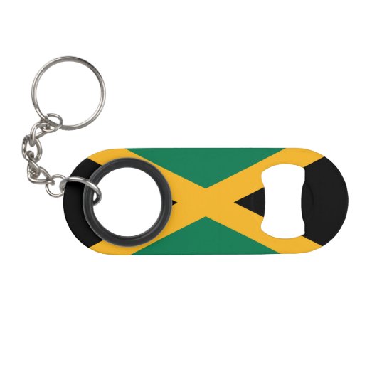 Porte-clé Décapsuleur Drapeau de la Jamaïque (Devant (Horizontal))