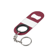 Porte-clé Décapsuleur Drapeau de la Lettonie (angle arrière)