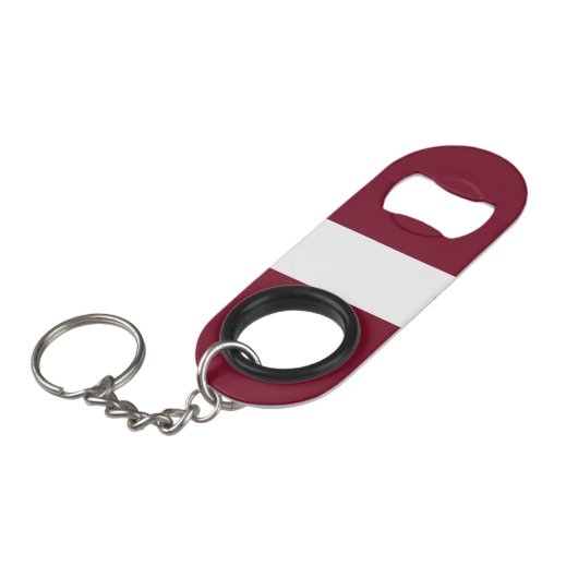 Porte-clé Décapsuleur Drapeau de la Lettonie (Devant Angle)