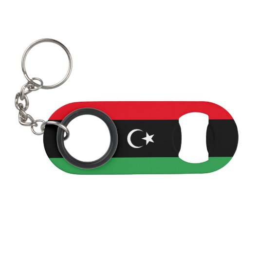 Porte-clé Décapsuleur Drapeau de la Libye (Devant (Horizontal))