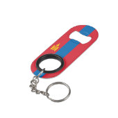 Porte-clé Décapsuleur Drapeau de la Mongolie (angle arrière)