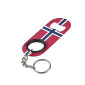 Porte-clé Décapsuleur Drapeau de la Norvège (angle arrière)