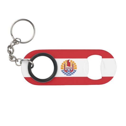 Porte-clé Décapsuleur Drapeau de la Polynésie française (Devant (Horizontal))