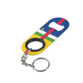 Porte-clé Décapsuleur Drapeau de la République centrafricaine (angle arrière)