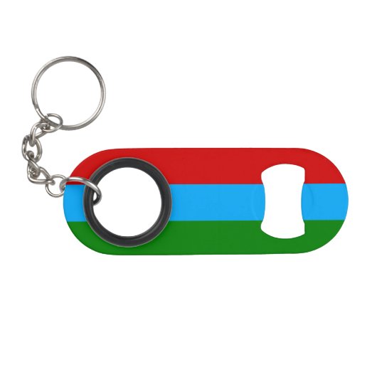 Porte-clé Décapsuleur Drapeau de la République de Carélie (Devant (Horizontal))