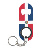 Porte-clé Décapsuleur Drapeau de la République Dominicaine (Devant)