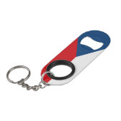 Porte-clé Décapsuleur Drapeau de la République tchèque (Devant Angle)