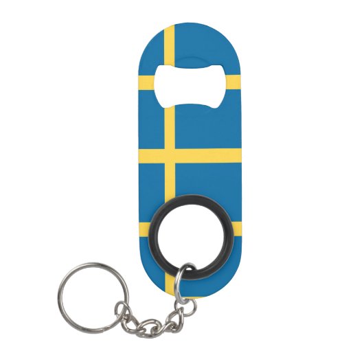Porte-clé Décapsuleur Drapeau de la Suède (Devant)