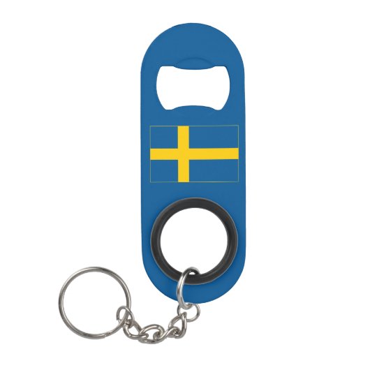 Porte-clé Décapsuleur Drapeau de la Suède (Devant)