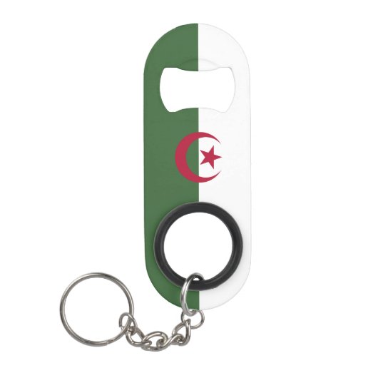 Porte-clé Décapsuleur Drapeau de l'Algérie (Devant)