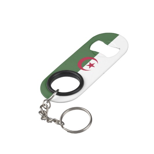 Porte-clé Décapsuleur Drapeau de l'Algérie (angle arrière)