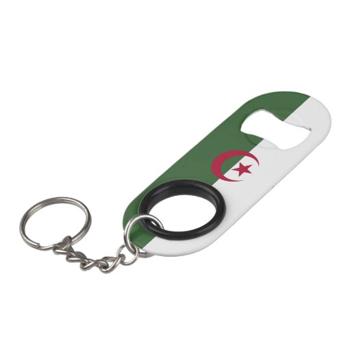 Porte-clé Décapsuleur Drapeau de l'Algérie (Devant Angle)