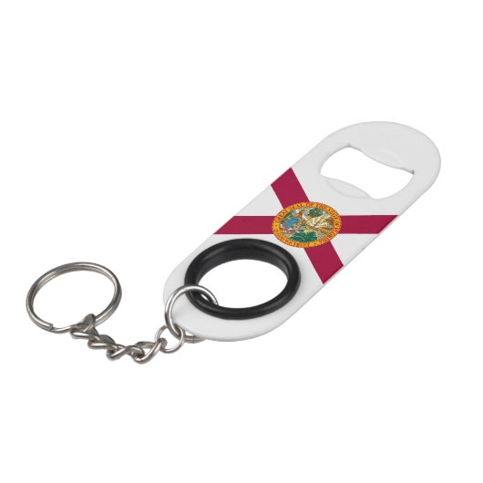 Porte-clé Décapsuleur Drapeau de l'État de Floride (Devant Angle)