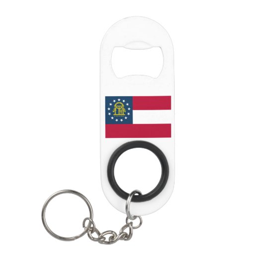 Porte-clé Décapsuleur Drapeau de l'État de Géorgie (Devant)