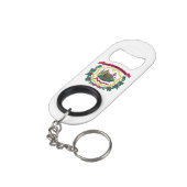 Porte-clé Décapsuleur Drapeau de l'État de Virginie-Occidentale (angle arrière)