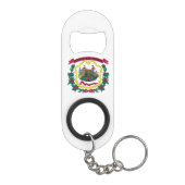 Porte-clé Décapsuleur Drapeau de l'État de Virginie-Occidentale (Dos)