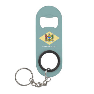 Porte-clé Décapsuleur Drapeau de l'État du Delaware