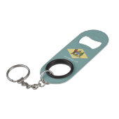 Porte-clé Décapsuleur Drapeau de l'État du Delaware (Devant Angle)