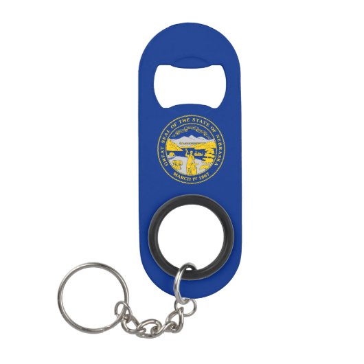 Porte-clé Décapsuleur Drapeau de l'État du Nebraska (Devant)