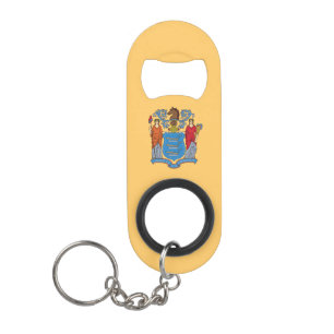 Porte-clé Décapsuleur Drapeau de l'État du New Jersey