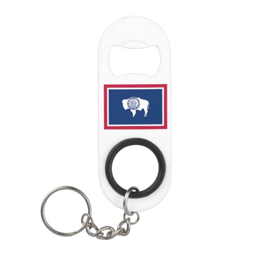 Porte-clé Décapsuleur Drapeau de l'État du Wyoming (Devant)