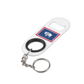 Porte-clé Décapsuleur Drapeau de l'État du Wyoming (angle arrière)