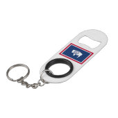Porte-clé Décapsuleur Drapeau de l'État du Wyoming (Devant Angle)