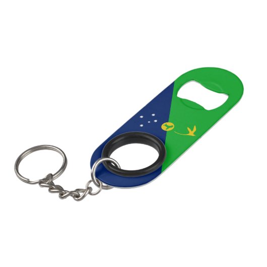 Porte-clé Décapsuleur Drapeau de l'île Christmas (Devant Angle)