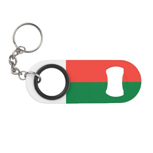 Porte-clé Décapsuleur Drapeau de Madagascar (Devant (Horizontal))