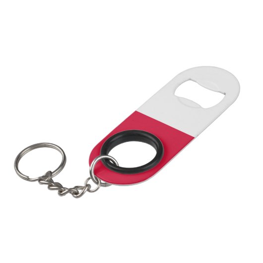 Porte-clé Décapsuleur Drapeau de Pologne (Devant Angle)