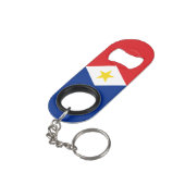 Porte-clé Décapsuleur Drapeau de Saba (angle arrière)