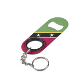 Porte-clé Décapsuleur Drapeau de Saint-Kitts-et-Nevis (angle arrière)