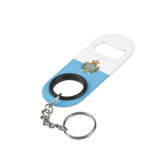 Porte-clé Décapsuleur Drapeau de Saint-Marin (angle arrière)
