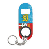 Porte-clé Décapsuleur Drapeau de Saint-Pierre-et-Miquelon (Devant)