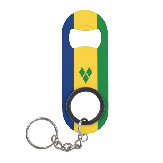 Porte-clé Décapsuleur Drapeau de Saint-Vincent (Devant)