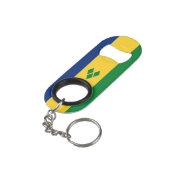 Porte-clé Décapsuleur Drapeau de Saint-Vincent (angle arrière)