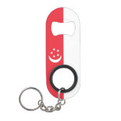 Porte-clé Décapsuleur Drapeau de Singapour (Devant)