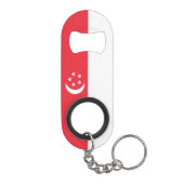 Porte-clé Décapsuleur Drapeau de Singapour (Dos)