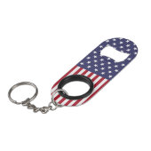 Porte-clé Décapsuleur Drapeau des États-Unis (Devant Angle)