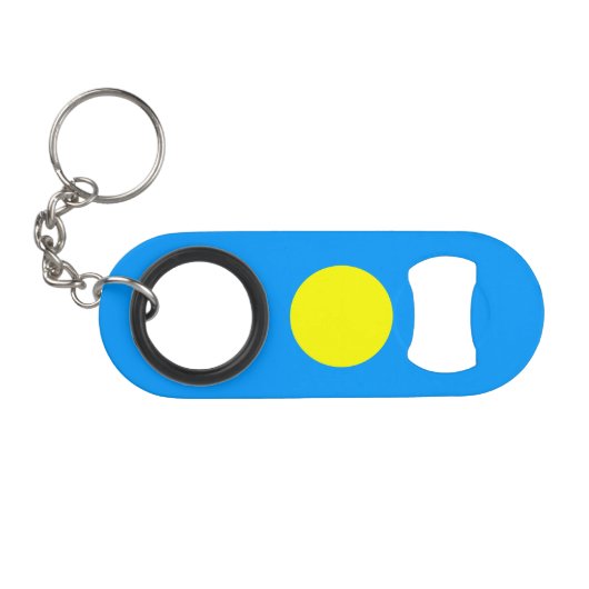 Porte-clé Décapsuleur Drapeau des Palaos (Devant (Horizontal))
