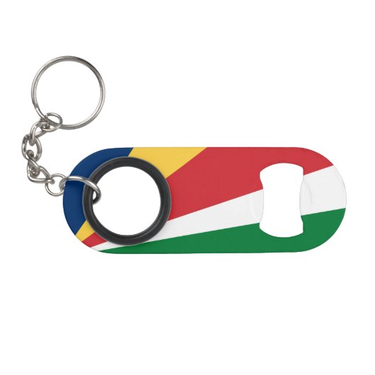 Porte-clé Décapsuleur Drapeau des Seychelles (Devant (Horizontal))