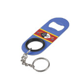 Porte-clé Décapsuleur Drapeau d'Eswatini (angle arrière)