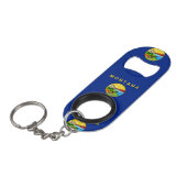 Porte-clé Décapsuleur Drapeau d'État du Montana (Devant Angle)