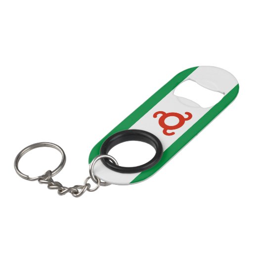 Porte-clé Décapsuleur Drapeau d'Ingouchie (Devant Angle)